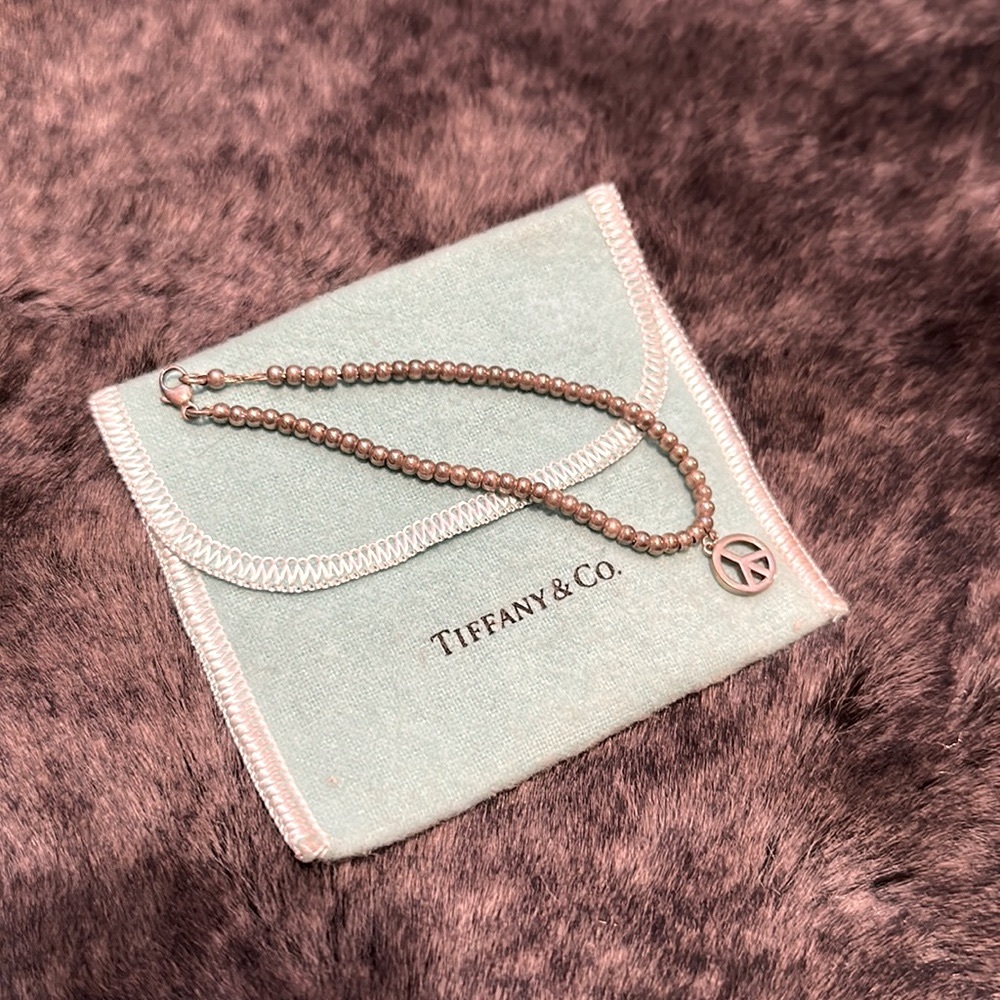 ⭐️SOLD⭐️ Tiffany & Co. Sterling Silver Peace Sign Bracelet